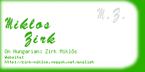miklos zirk business card